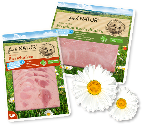 frohNatur Bierschinken & frohNatur Kochschinken frohNatur Bierschinken & frohNatur Kochschinken